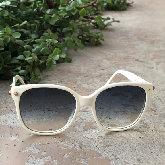 Jimmy Choo Accessories - Jimmy Choo White Round Sunglasses